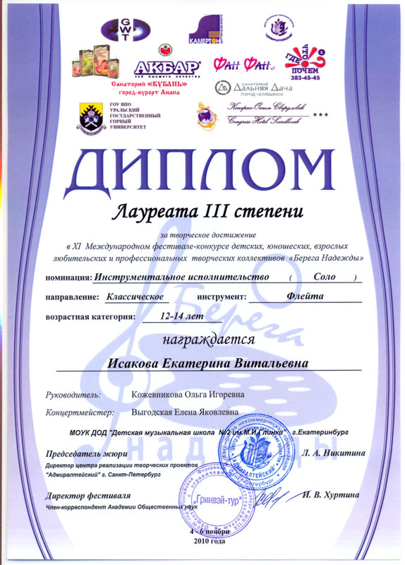 Костенков Данил (блокфлейта) - Дипломант. Кон
		<!--